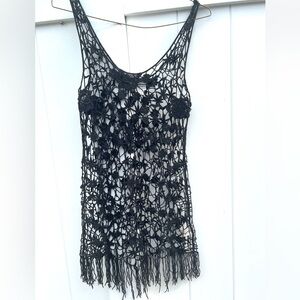 Free People Floral Crochet Coverup